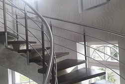 Перила и ограждения из нержавейки и дерева в Новосибирске. Готовые проекты ПерилаГлавСнаб - фото 1