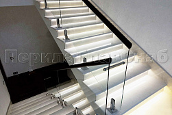 Цельностеклянные ограждения на несущем стекле в Новосибирске. Готовые проекты ПерилаГлавСнаб - фото 6