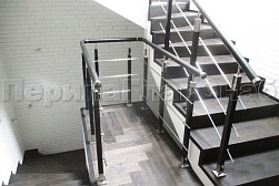 Ограждения из нержавеющей стали с тремя ригелями в Новосибирске. Готовые проекты ПерилаГлавСнаб - фото 6