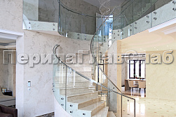 Стеклянные перила для лестниц в Новосибирске. Готовые проекты ПерилаГлавСнаб - фото 14