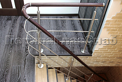 Перила и ограждения из нержавейки и дерева в Новосибирске. Готовые проекты ПерилаГлавСнаб - фото 3