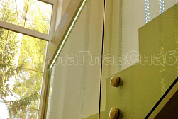 Стеклянные перила для лестниц в Новосибирске. Готовые проекты ПерилаГлавСнаб - фото 5