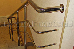 Перила и ограждения из нержавеющей стали с двумя ригелями в Новосибирске. Готовые проекты ПерилаГлавСнаб - фото 12