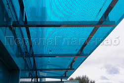 Консольные козырьки и навесы в Новосибирске. Готовые проекты ПерилаГлавСнаб - фото 5