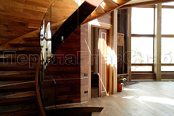 Стеклянные перила для винтовых лестниц в Новосибирске. Готовые проекты ПерилаГлавСнаб - фото 17