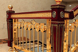 Латунные перила под золото в Новосибирске. Готовые проекты ПерилаГлавСнаб - фото 4