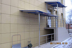 Козырьки и навесы на металлокаркасе в Новосибирске. Готовые проекты ПерилаГлавСнаб - фото 19