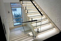 Ограждения лестничных маршей в Новосибирске. Готовые проекты ПерилаГлавСнаб - фото 1