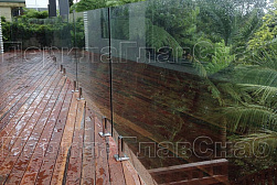 Стеклянные перила для балконов в Новосибирске. Готовые проекты ПерилаГлавСнаб - фото 15