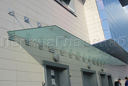 Стеклянные козырьки на вантах в Новосибирске. Готовые проекты ПерилаГлавСнаб - фото 15