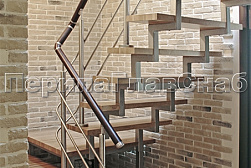 Перила и ограждения из нержавейки и дерева в Новосибирске. Готовые проекты ПерилаГлавСнаб - фото 2