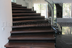 Стеклянные перила для винтовых лестниц в Новосибирске. Готовые проекты ПерилаГлавСнаб - фото 16