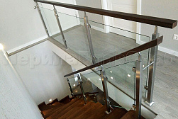 Перила и ограждения из нержавейки и дерева в Новосибирске. Готовые проекты ПерилаГлавСнаб - фото 16