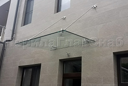 Стеклянные козырьки на вантах в Новосибирске. Готовые проекты ПерилаГлавСнаб - фото 20