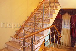 Ограждения из нержавеющей стали с тремя ригелями в Новосибирске. Готовые проекты ПерилаГлавСнаб - фото 12