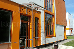 Козырьки и навесы на металлокаркасе в Новосибирске. Готовые проекты ПерилаГлавСнаб - фото 13