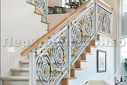 Латунные перила под золото в Новосибирске. Готовые проекты ПерилаГлавСнаб - фото 2