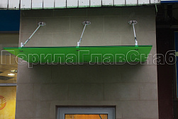 Стеклянные козырьки на вантах в Новосибирске. Готовые проекты ПерилаГлавСнаб - фото 13