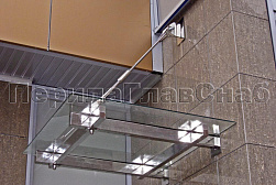 Консольные козырьки и навесы в Новосибирске. Готовые проекты ПерилаГлавСнаб - фото 1