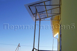 Козырьки и навесы на металлокаркасе в Новосибирске. Готовые проекты ПерилаГлавСнаб - фото 22