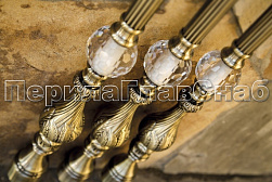 Латунные перила под золото в Новосибирске. Готовые проекты ПерилаГлавСнаб - фото 12