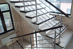 Перила и ограждения из нержавейки и дерева в Новосибирске. Готовые проекты ПерилаГлавСнаб - фото 24
