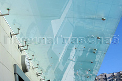 Стеклянные козырьки на вантах в Новосибирске. Готовые проекты ПерилаГлавСнаб - фото 28