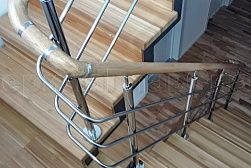 Ограждения из нержавеющей стали с тремя ригелями в Новосибирске. Готовые проекты ПерилаГлавСнаб - фото 7