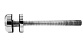 Стеклодержатель Ø50х10х18, шпилька М16х205 мм, для стекла 8-40 мм, AISI (201), с возможностью регулировки выноса до 65 мм, для торцевого крепления стекла, полированный, литой k277-3