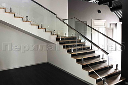 Цельностеклянные ограждения на несущем стекле в Новосибирске. Готовые проекты ПерилаГлавСнаб - фото 5