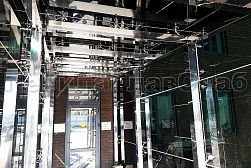 Стеклянные козырьки на спайдерах в Новосибирске. Готовые проекты ПерилаГлавСнаб - фото 3