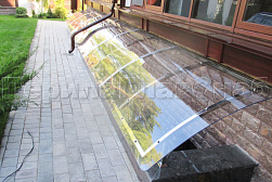 Козырьки и навесы на металлокаркасе в Новосибирске. Готовые проекты ПерилаГлавСнаб - фото 7