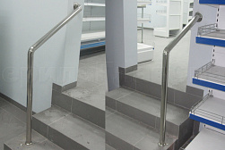 Ограждения и перила без ригелей из нержавеющей стали (без заполнения) в Новосибирске. Готовые проекты ПерилаГлавСнаб - фото 1