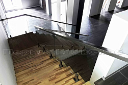 Стеклянные перила для лестниц в Новосибирске. Готовые проекты ПерилаГлавСнаб - фото 10