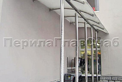 Козырьки и навесы на металлокаркасе в Новосибирске. Готовые проекты ПерилаГлавСнаб - фото 27