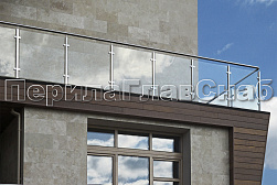 Стеклянные перила для балконов в Новосибирске. Готовые проекты ПерилаГлавСнаб - фото 40