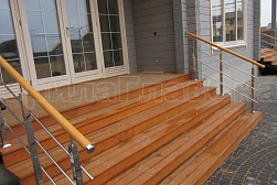 Перила и ограждения из нержавейки и дерева в Новосибирске. Готовые проекты ПерилаГлавСнаб - фото 9