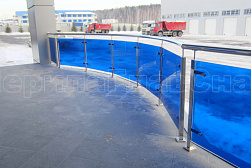 Стеклянные ограждения для улицы в Новосибирске. Готовые проекты ПерилаГлавСнаб - фото 5