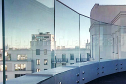 Цельностеклянные ограждения для крыш в Новосибирске. Готовые проекты ПерилаГлавСнаб - фото 6