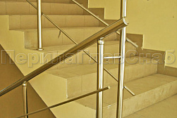 Перила и ограждения из нержавеющей стали с двумя ригелями в Новосибирске. Готовые проекты ПерилаГлавСнаб - фото 10