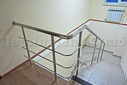 Ограждения из нержавеющей стали с тремя ригелями в Новосибирске. Готовые проекты ПерилаГлавСнаб - фото 14